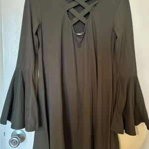 Altar'd State Olive Long Sleeve Dress